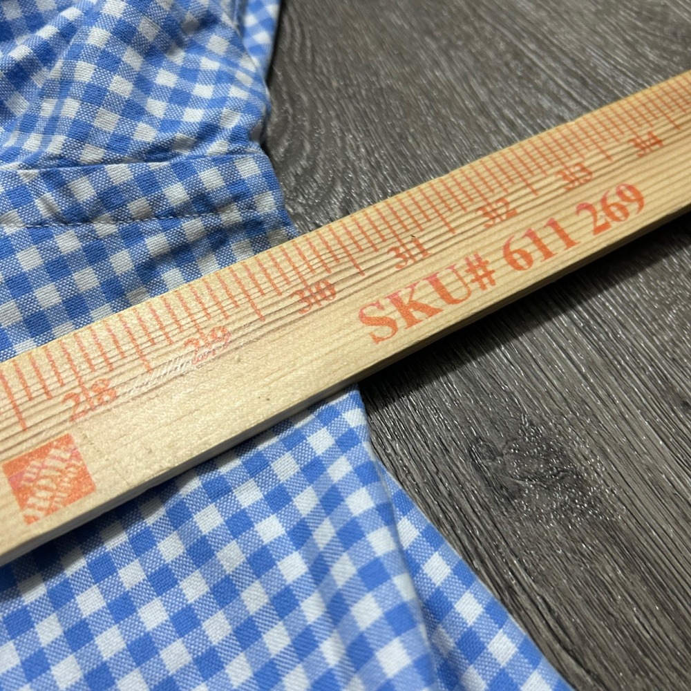 Polo Ralph Lauren Button Down Shirt 3XLT Blue Gingham Classic Fit Big and Tall - Picture 4 of 9